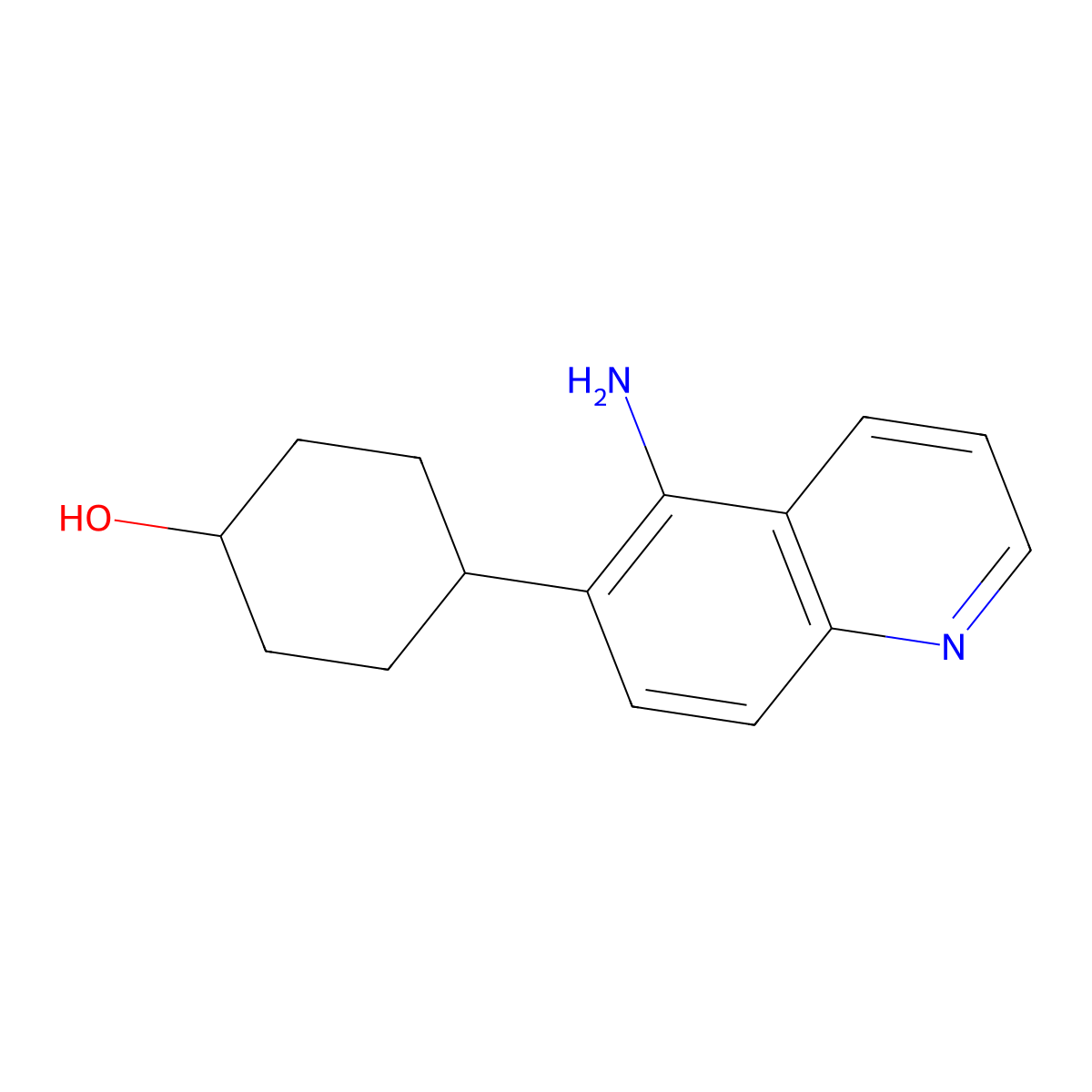 4-(5-Aminoquinolin-6-yl)cyclohexan-1-ol molecular structure, CAS 1373232-40-6