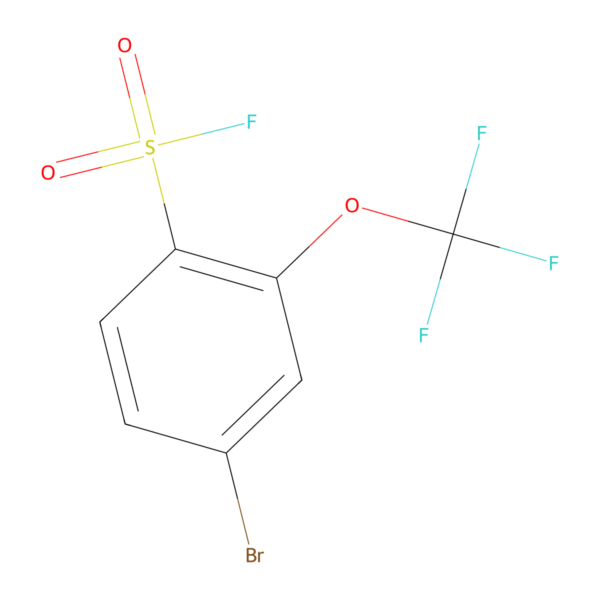 4-Bromo-2-(trifluoromethoxy)benzenesulfonyl fluoride molecular structure, CAS 1373232-48-4
