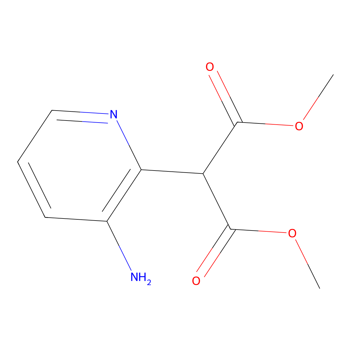 1,3-Dimethyl 2-(3-aminopyridin-2-yl)propanedioate molecular structure, CAS 1373232-56-4