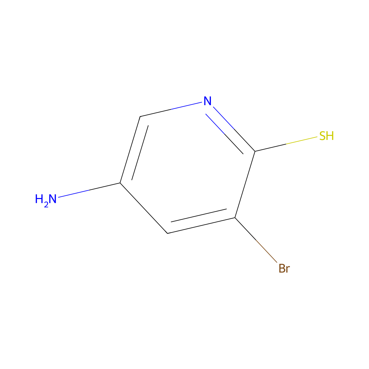 5-Amino-3-bromopyridine-2-thiol molecular structure, CAS 1373232-57-5