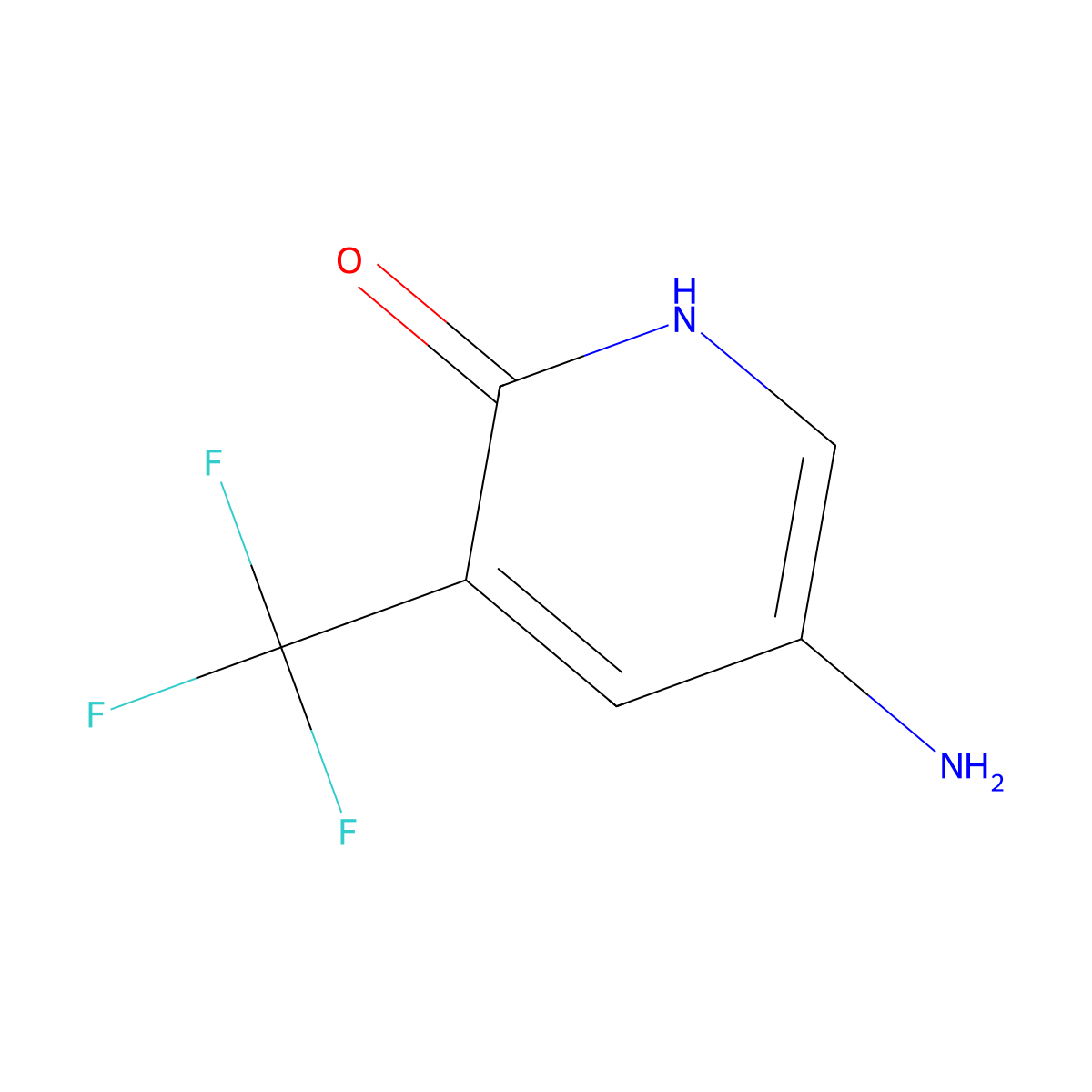 5-Amino-3-(trifluoromethyl)pyridin-2(1H)-one molecular structure, CAS 1373232-58-6