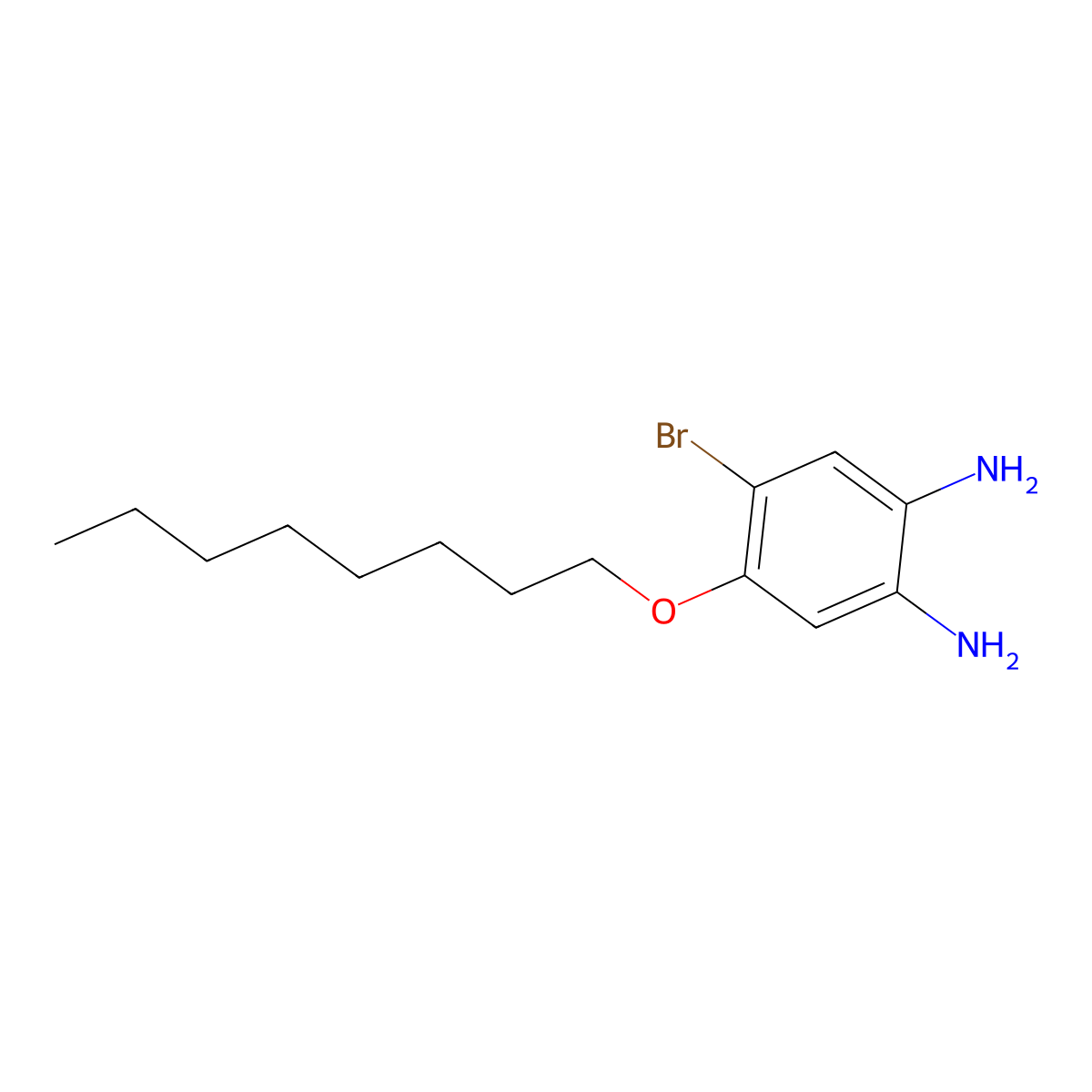4-Bromo-5-(octyloxy)benzene-1,2-diamine molecular structure, CAS 1373232-59-7