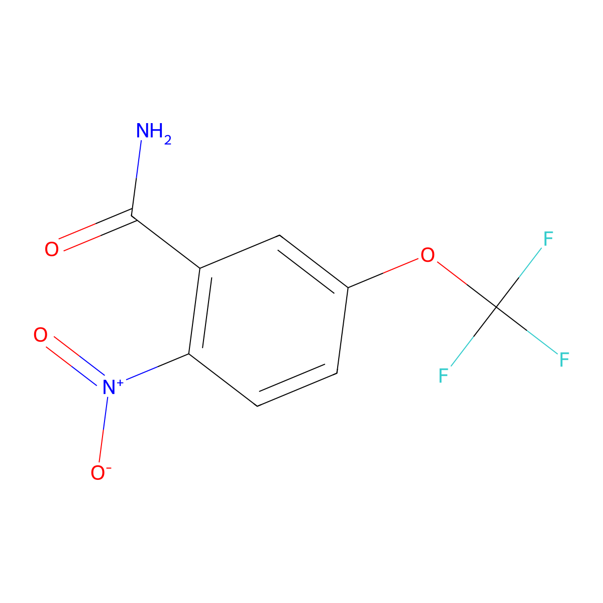 2-Nitro-5-(trifluoromethoxy)benzamide molecular structure, CAS 1373232-62-2