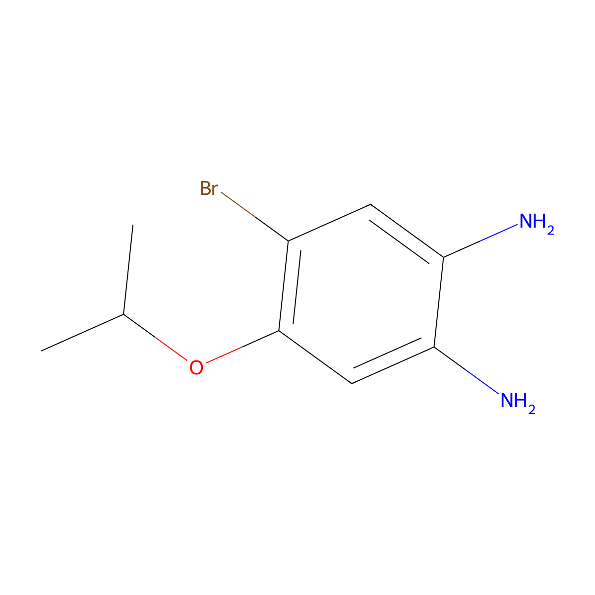 4-Bromo-5-isopropoxybenzene-1,2-diamine molecular structure, CAS 1373232-64-4