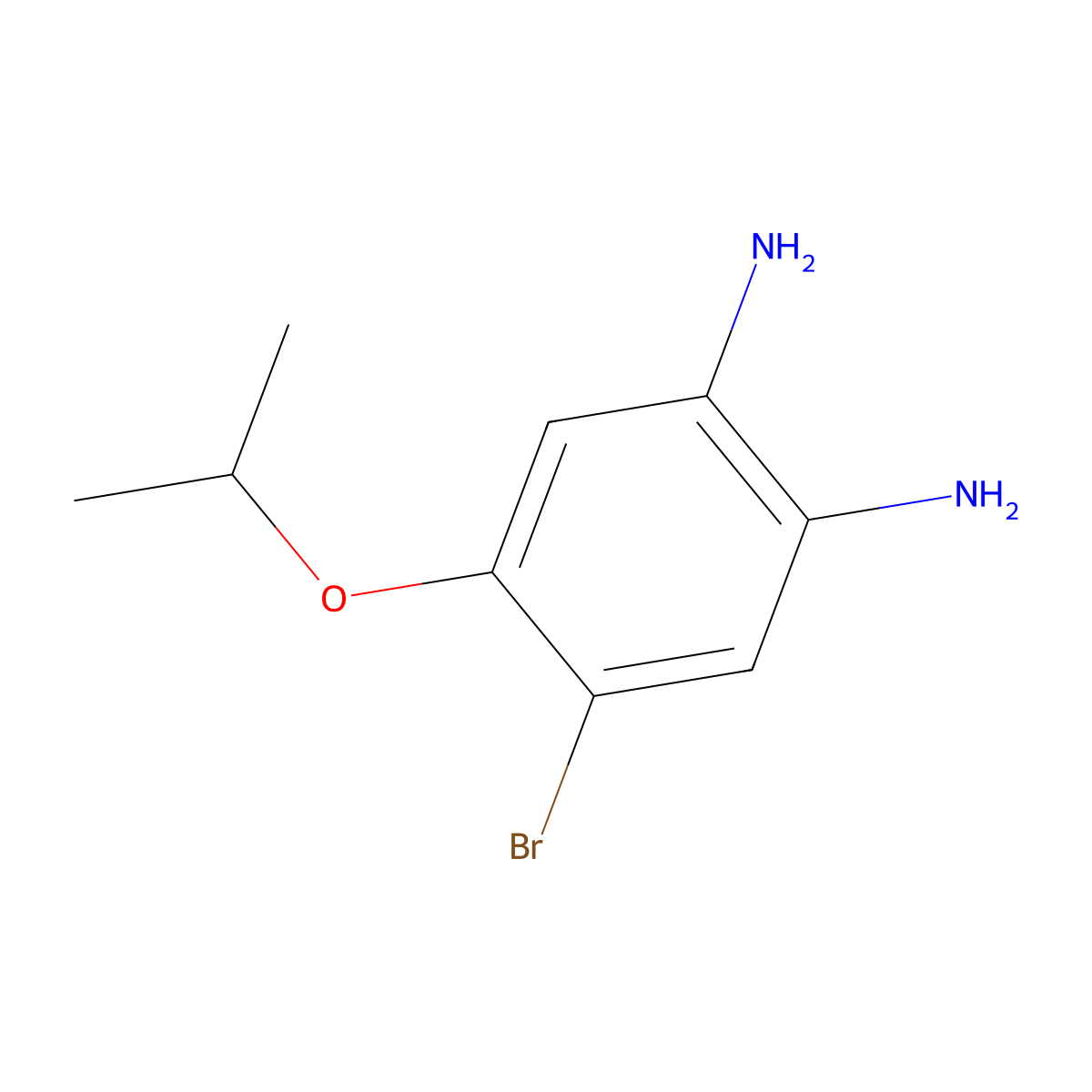 4-Bromo-5-isopropoxybenzene-1,2-diamine molecular structure, CAS 1373232-64-4