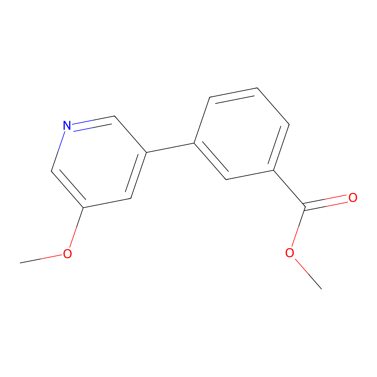 Methyl 3-(5-methoxypyridin-3-yl)benzoate molecular structure, CAS 1373232-69-9
