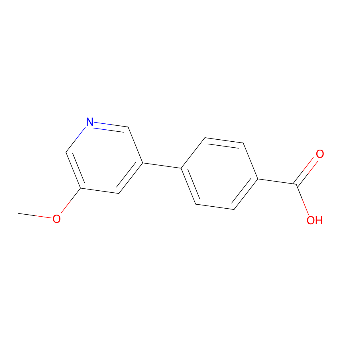 4-(5-Methoxypyridin-3-yl)benzoic acid molecular structure, CAS 1373232-70-2