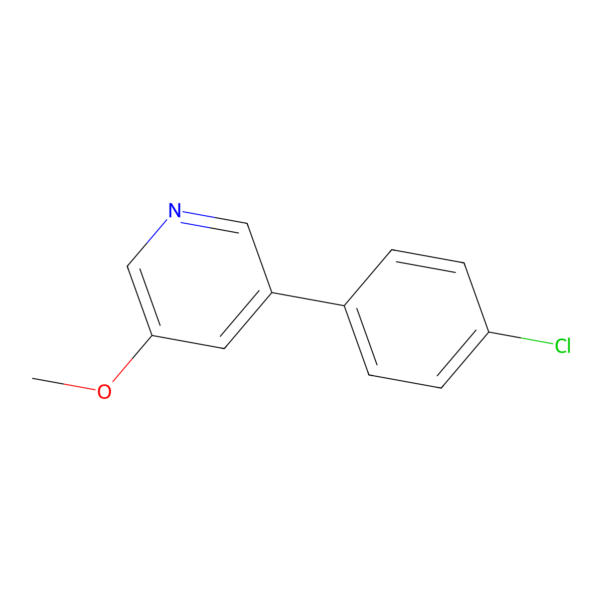 3-(4-Chlorophenyl)-5-methoxypyridine molecular structure, CAS 1373232-71-3
