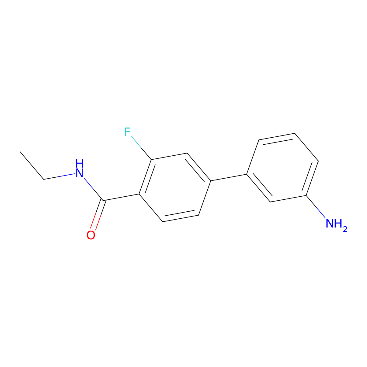 4-(3-Aminophenyl)-N-ethyl-2-fluorobenzamide molecular structure, CAS 1373232-72-4