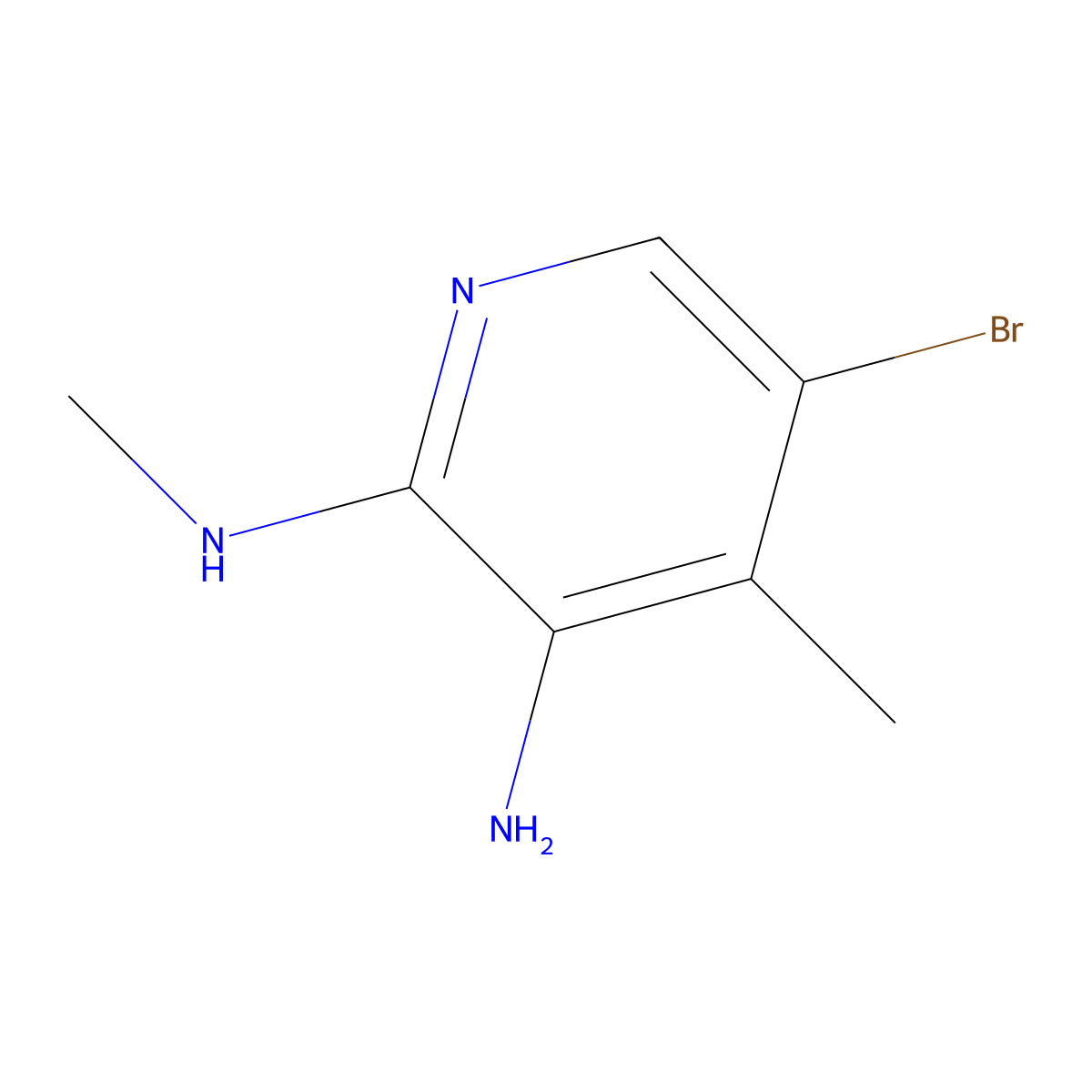 5-bromo-N2,4-dimethylpyridine-2,3-diamine molecular structure, CAS 1373232-78-0
