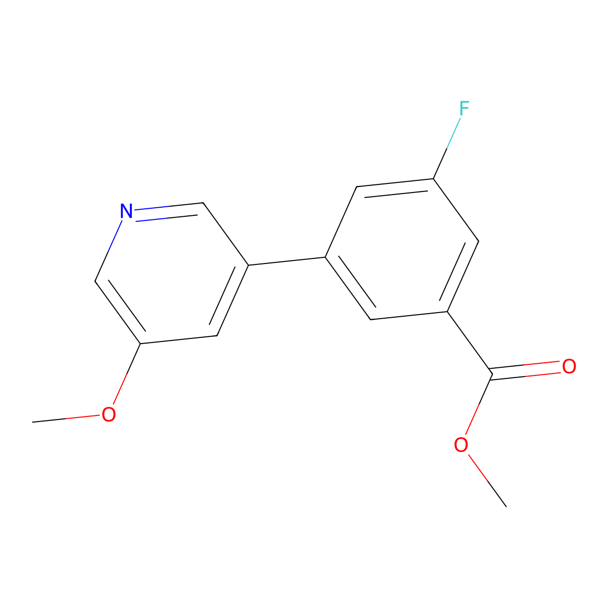 Methyl 3-fluoro-5-(5-methoxypyridin-3-yl)benzoate molecular structure, CAS 1373232-83-7