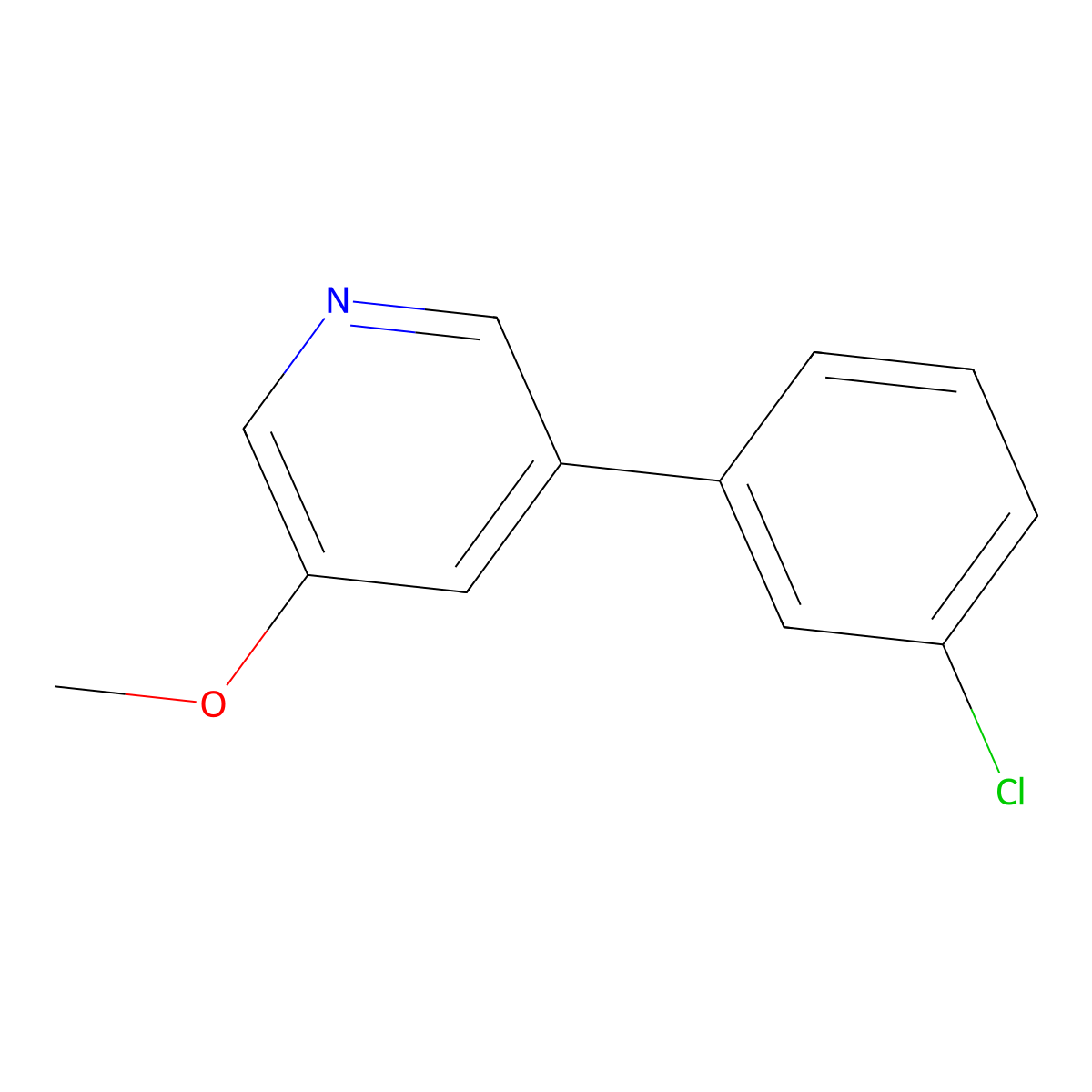 3-(3-Chlorophenyl)-5-methoxypyridine molecular structure, CAS 1373232-84-8