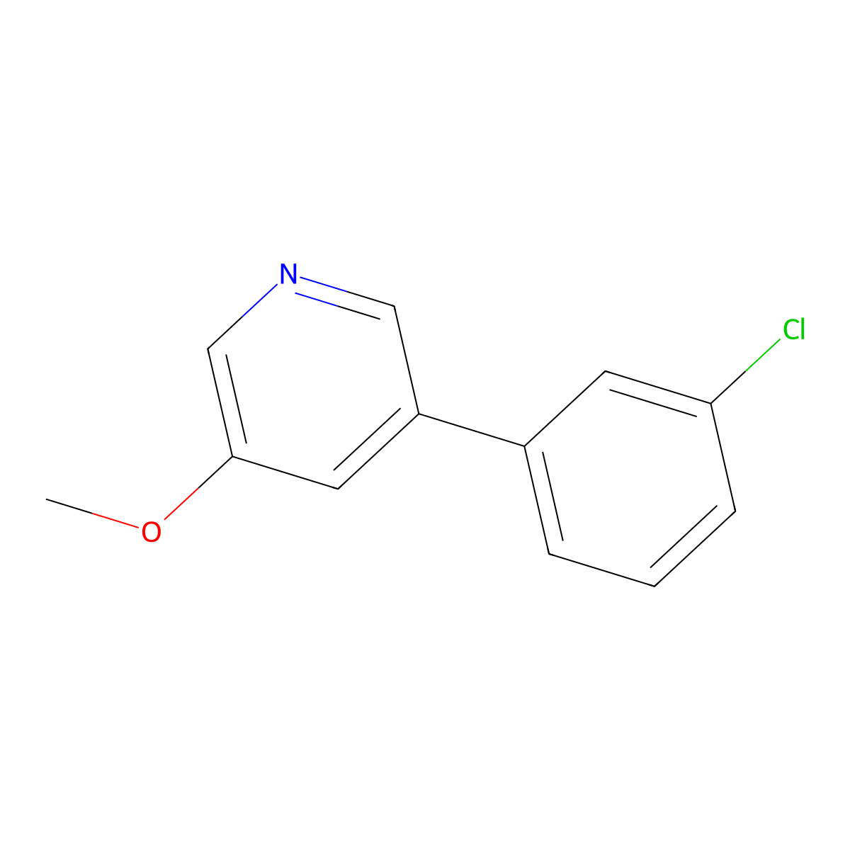 3-(3-Chlorophenyl)-5-methoxypyridine molecular structure, CAS 1373232-84-8