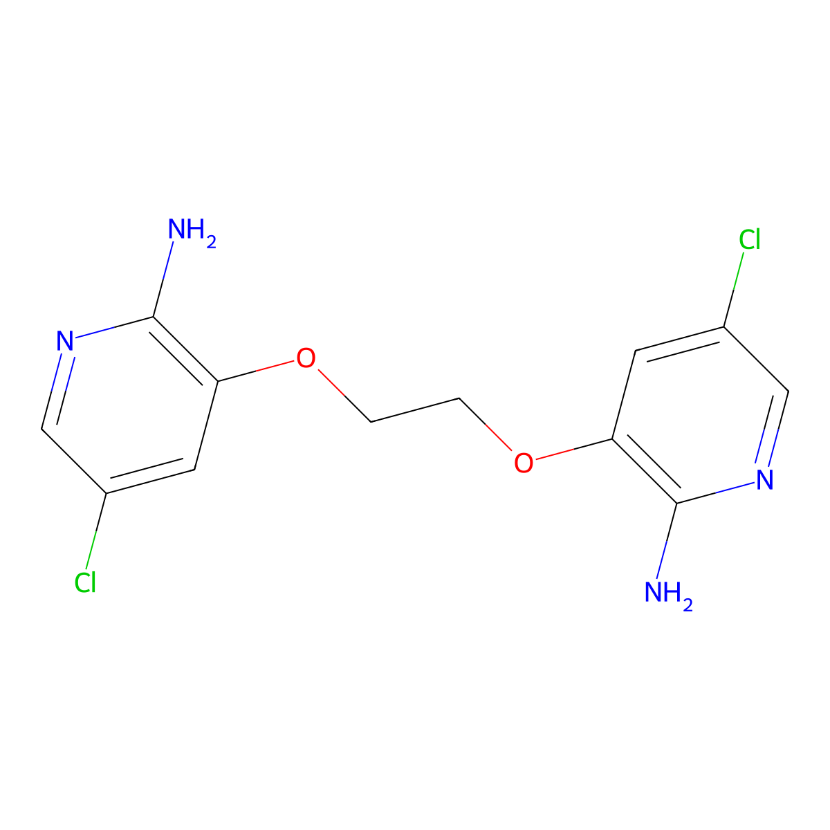 2-Amino-3-{2-[(2-Amino-5-chloropyridin-3-yl)oxy]ethoxy}-5-chloropyridine molecular structure, CAS 1373232-92-8
