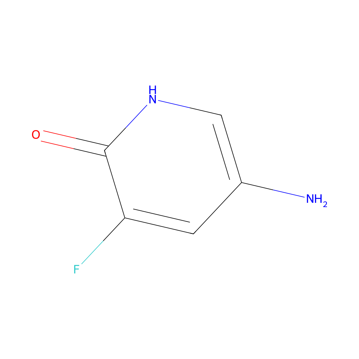 5-Amino-3-fluoropyridin-2-ol molecular structure, CAS 1373233-01-2