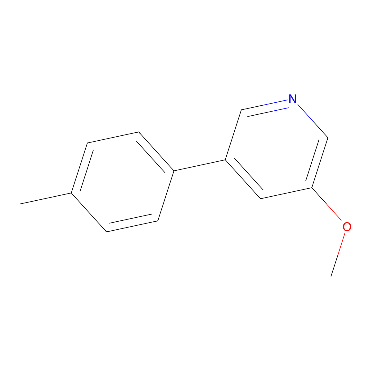 3-Methoxy-5-(4-methylphenyl)pyridine molecular structure, CAS 1373233-04-5