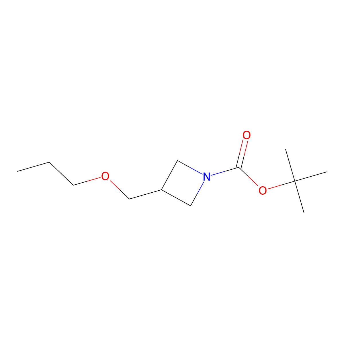 N-BOC-3-(Propoxymethyl)azetidine molecular structure, CAS 1373233-10-3