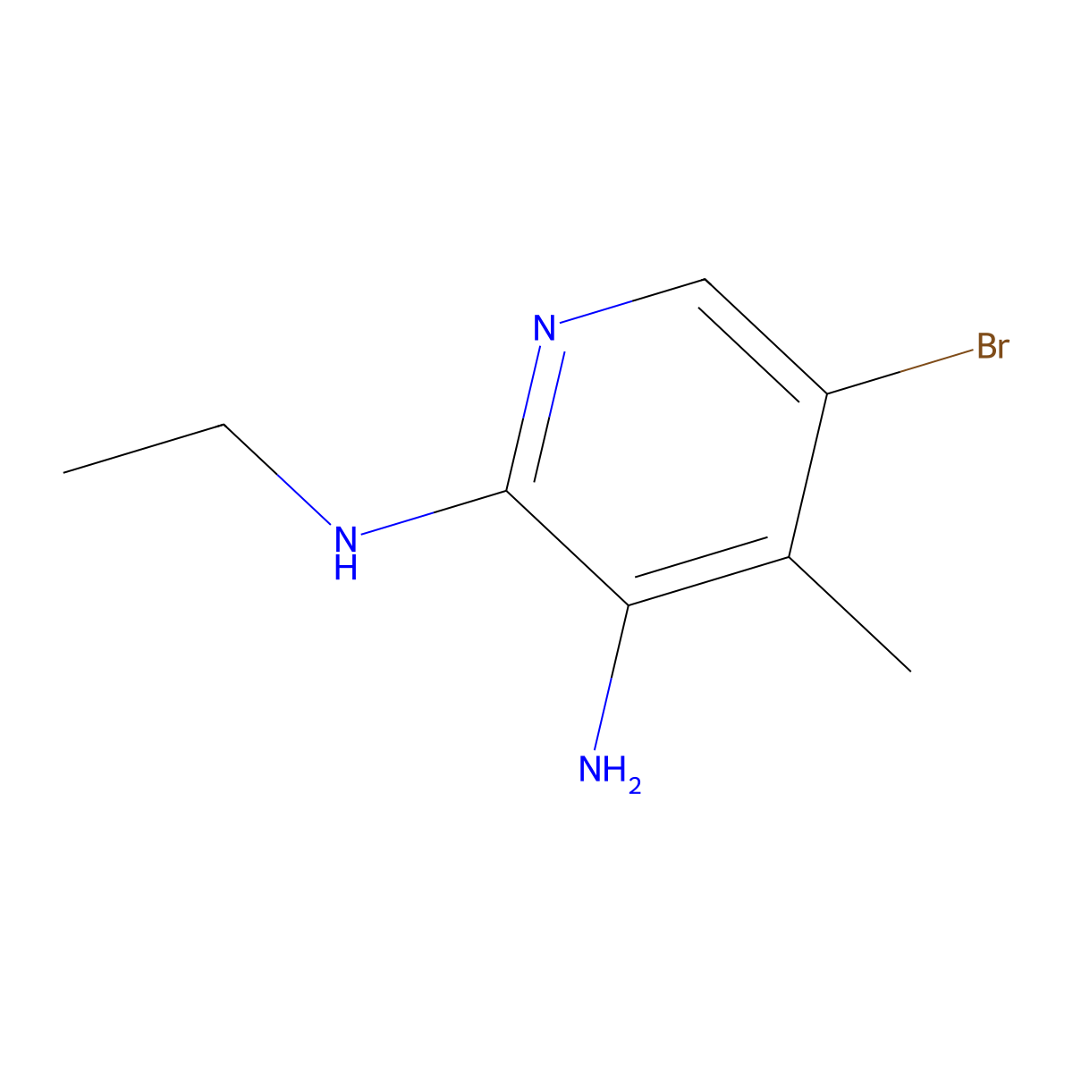 5-Bromo-2-N-ethyl-4-methylpyridine-2,3-diamine molecular structure, CAS 1373233-16-9