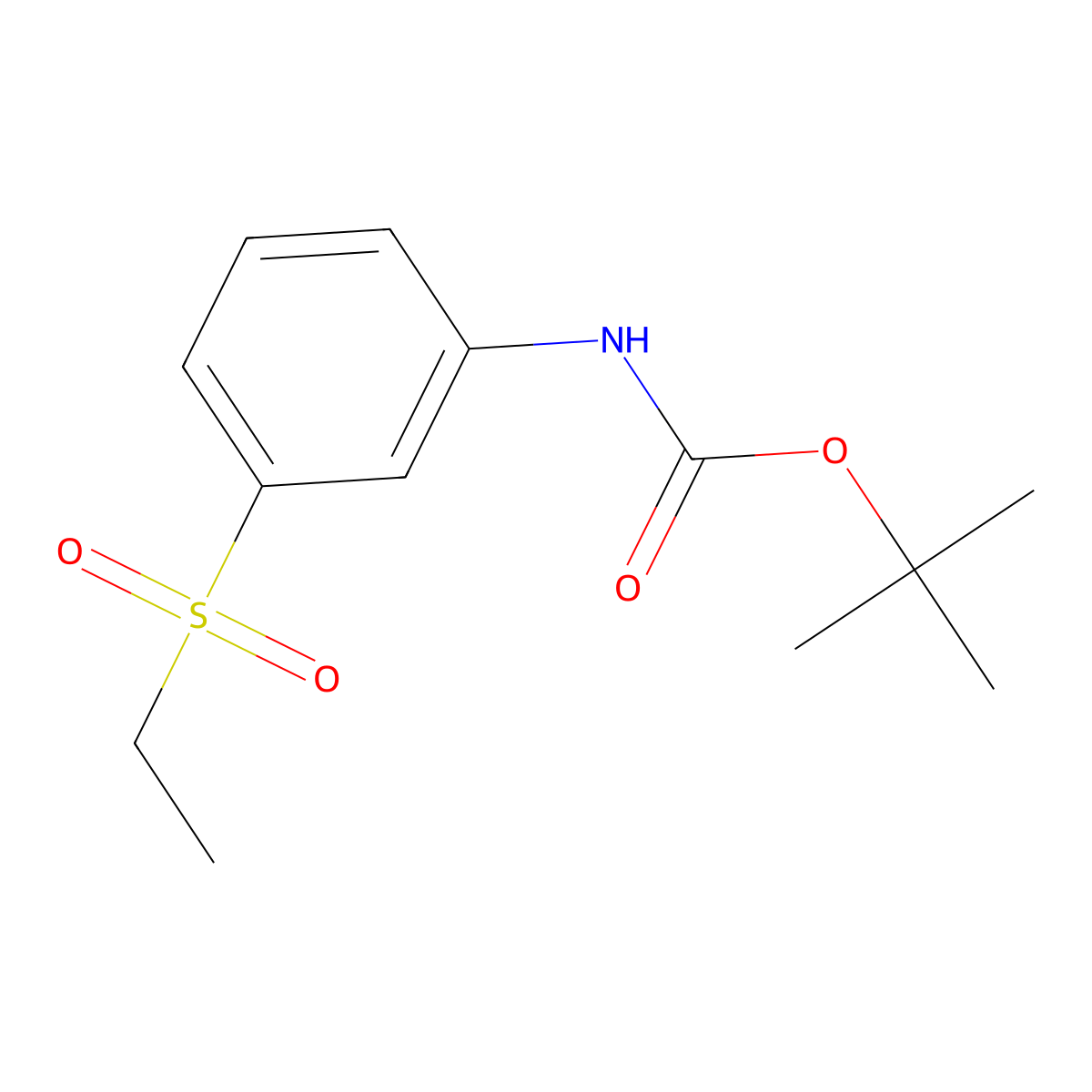 t-Butyl N-[3-(ethanesulfonyl)phenyl]carbamate molecular structure, CAS 1373233-18-1