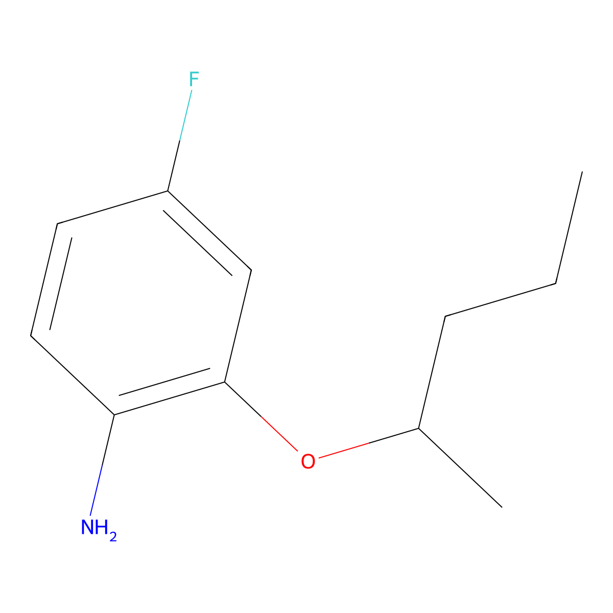 4-Fluoro-2-(pentan-2-yloxy)aniline molecular structure, CAS 1373233-19-2