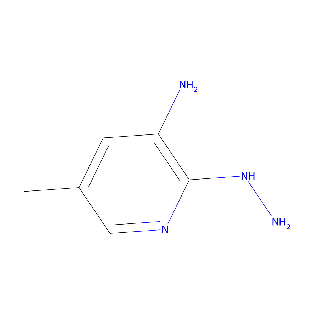 2-Hydrazinyl-5-methylpyridin-3-amine molecular structure, CAS 1373233-22-7