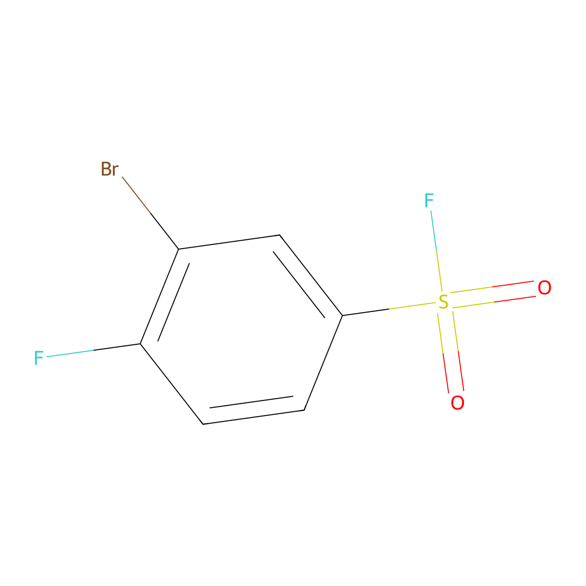 3-Bromo-4-fluorobenzene-1-sulfonyl fluoride molecular structure, CAS 1373233-30-7