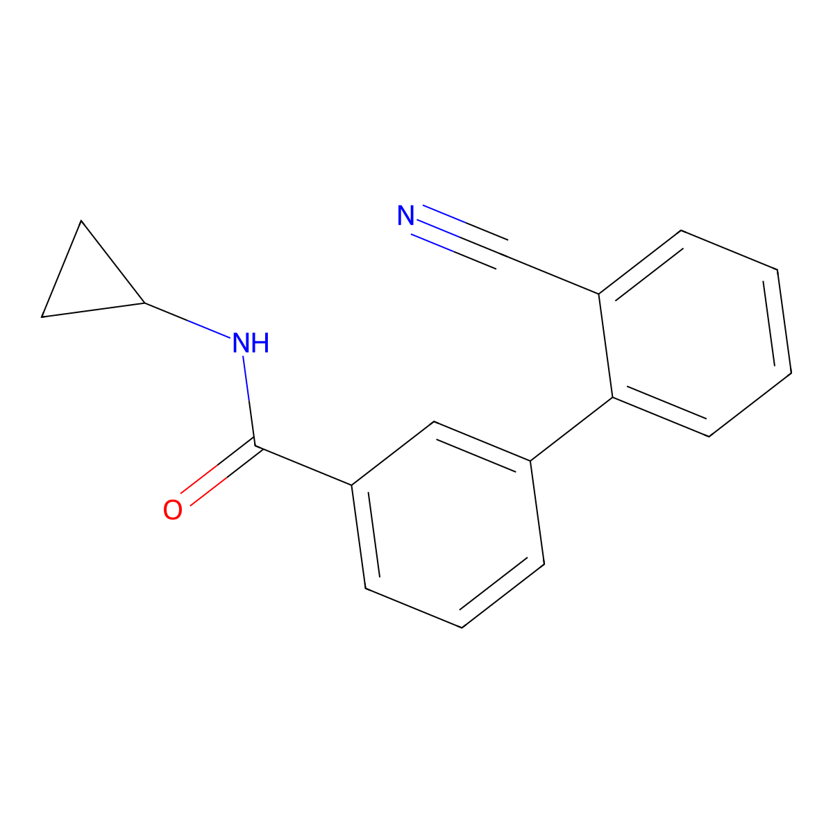 3-(2-Cyanophenyl)-N-cyclopropylbenzamide molecular structure, CAS 1373233-33-0