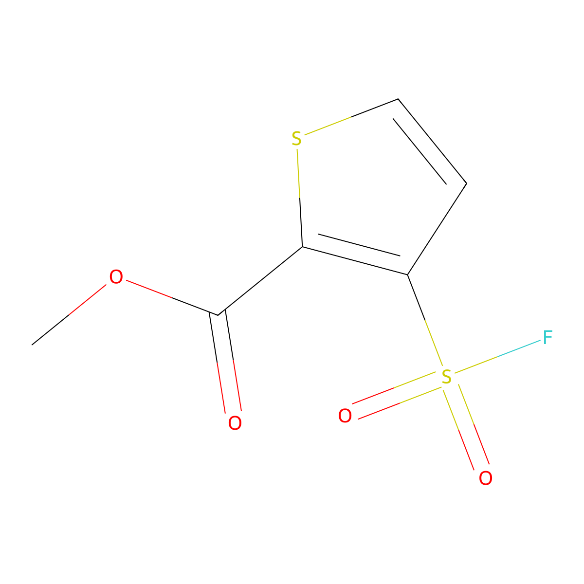 Methyl 3-(fluorosulfonyl)thiophene-2-carboxylate molecular structure, CAS 1373233-35-2