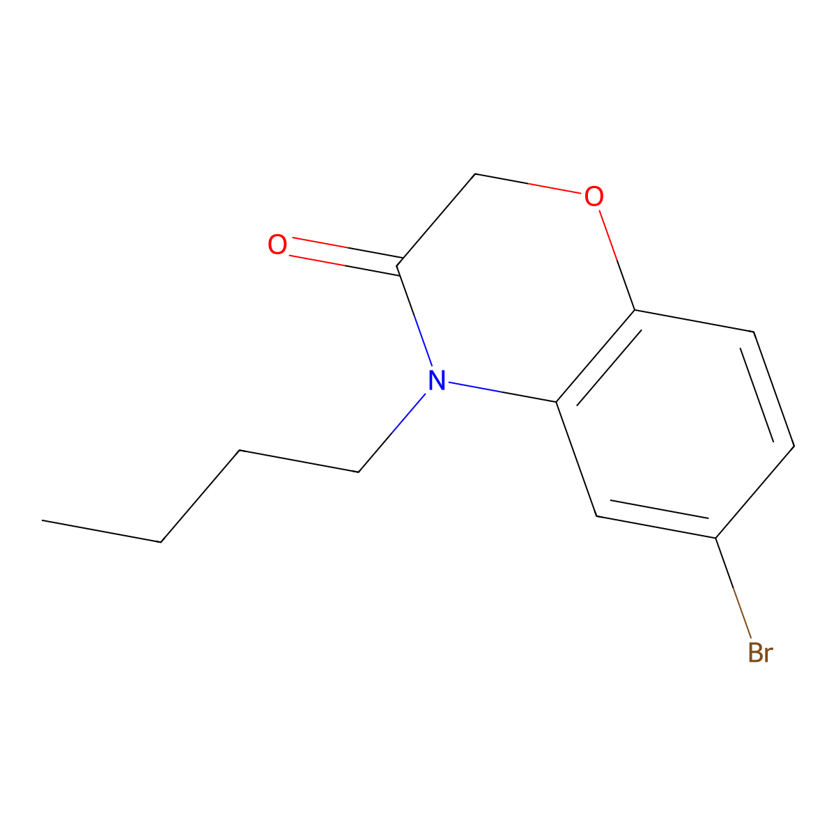 6-Bromo-4-butyl-2H-1,4-benzoxazin-3-one molecular structure, CAS 1373233-46-5
