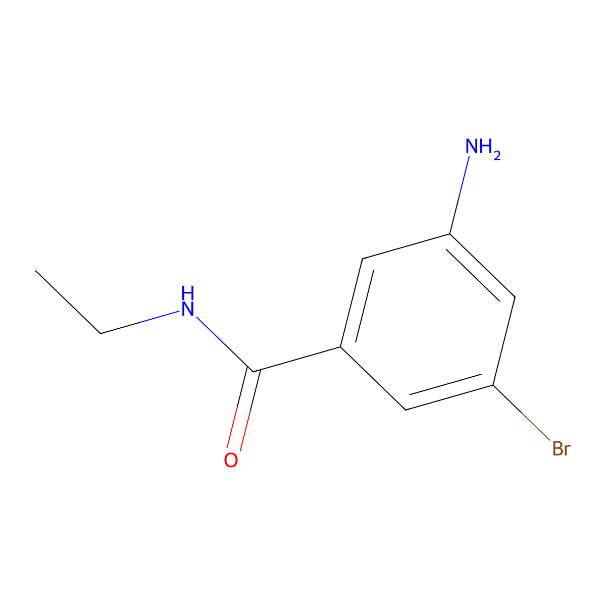 3-Amino-5-bromo-N-ethylbenzamide molecular structure, CAS 1373233-48-7