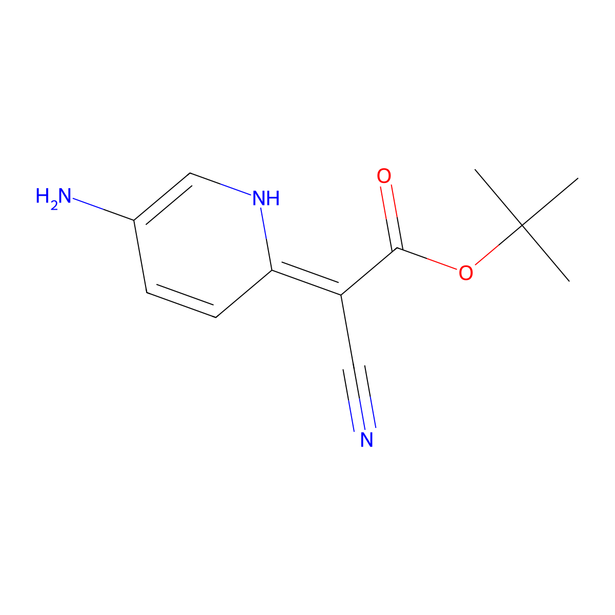 tert-Butyl (5-aminopyridin-2(1H)-ylidene)(cyano)acetate molecular structure, CAS 1373237-03-6