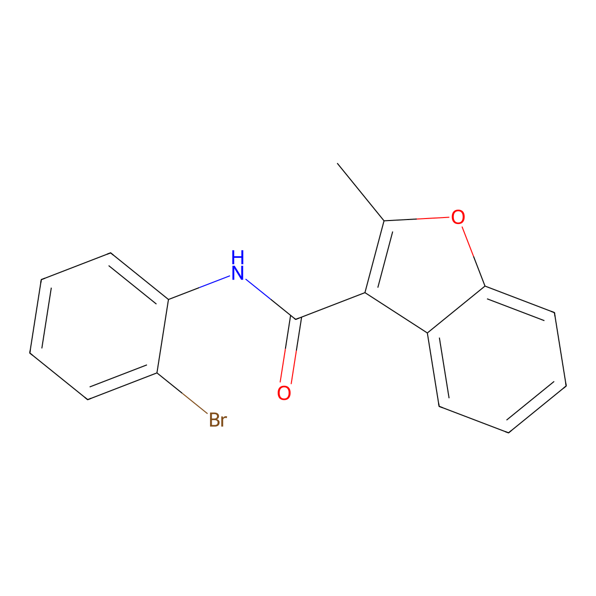 N-(2-Bromophenyl)-2-methylbenzofuran-3-carboxamide molecular structure, CAS 1373243-63-0