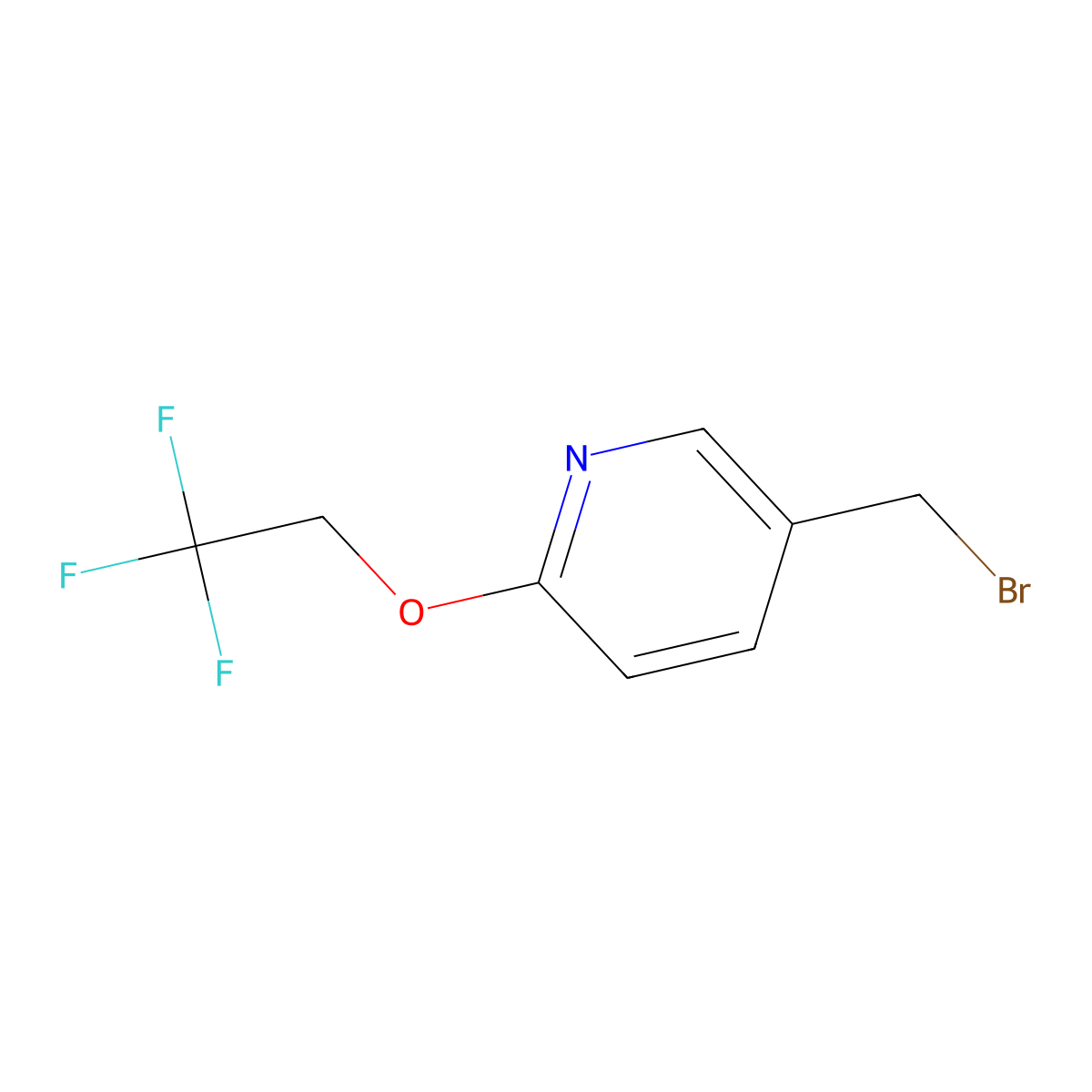 5-(Bromomethyl)-2-(2,2,2-trifluoroethoxy)pyridine molecular structure, CAS 1373243-81-2