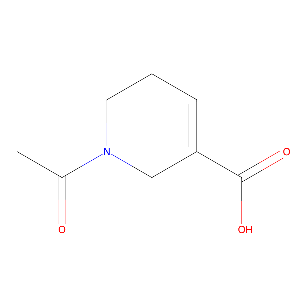 1-Acetyl-1,2,5,6-tetrahydropyridine-3-carboxylic acid molecular structure, CAS 1373246-99-1