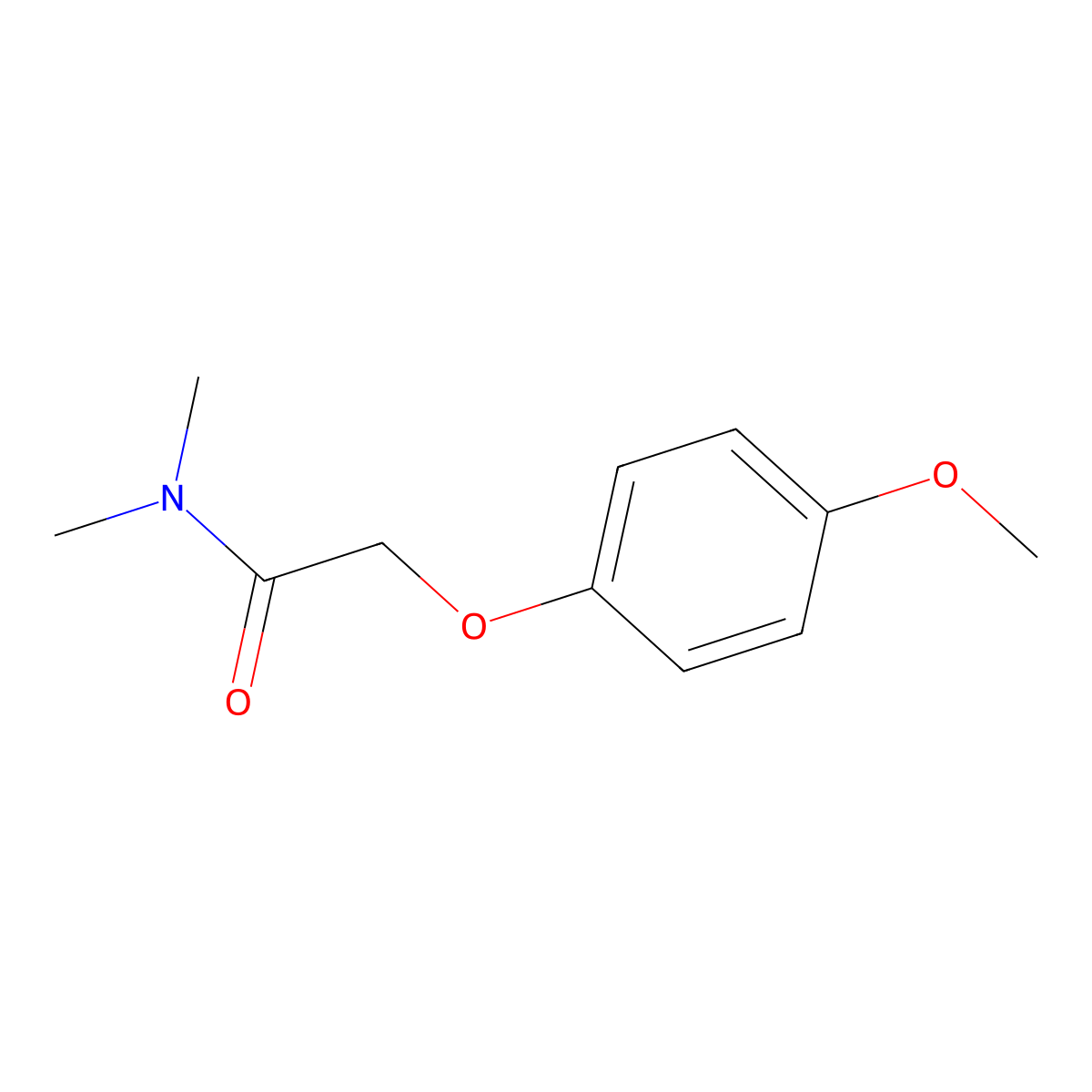 2-(4-methoxyphenoxy)-N,N-dimethylacetamide molecular structure, CAS 137325-67-8