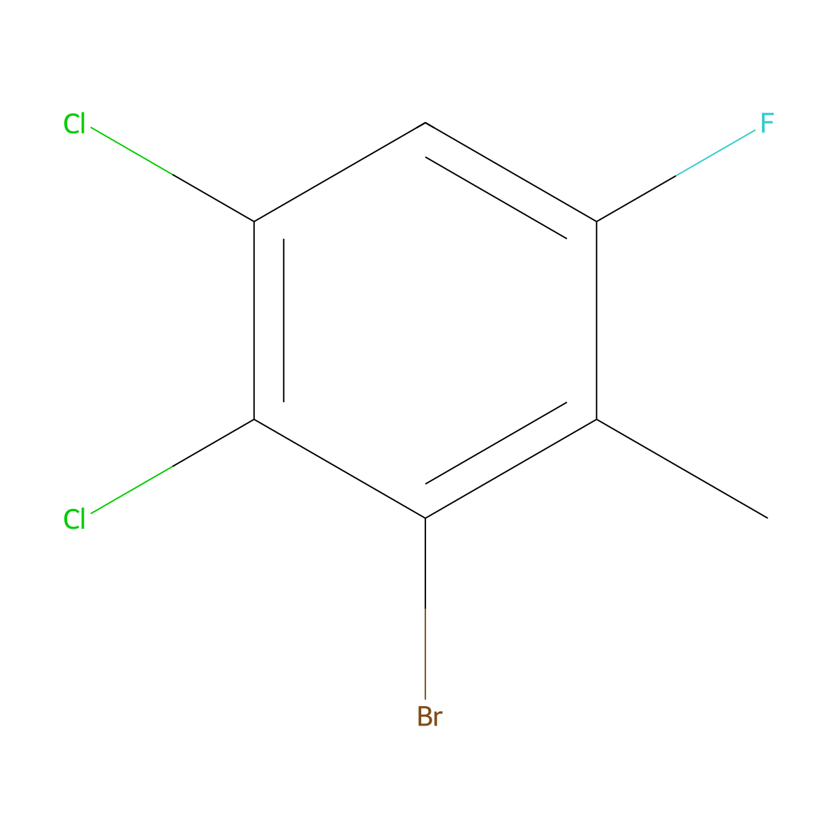 2-Bromo-3,4-dichloro-6-fluorotoluene molecular structure, CAS 1373253-12-3