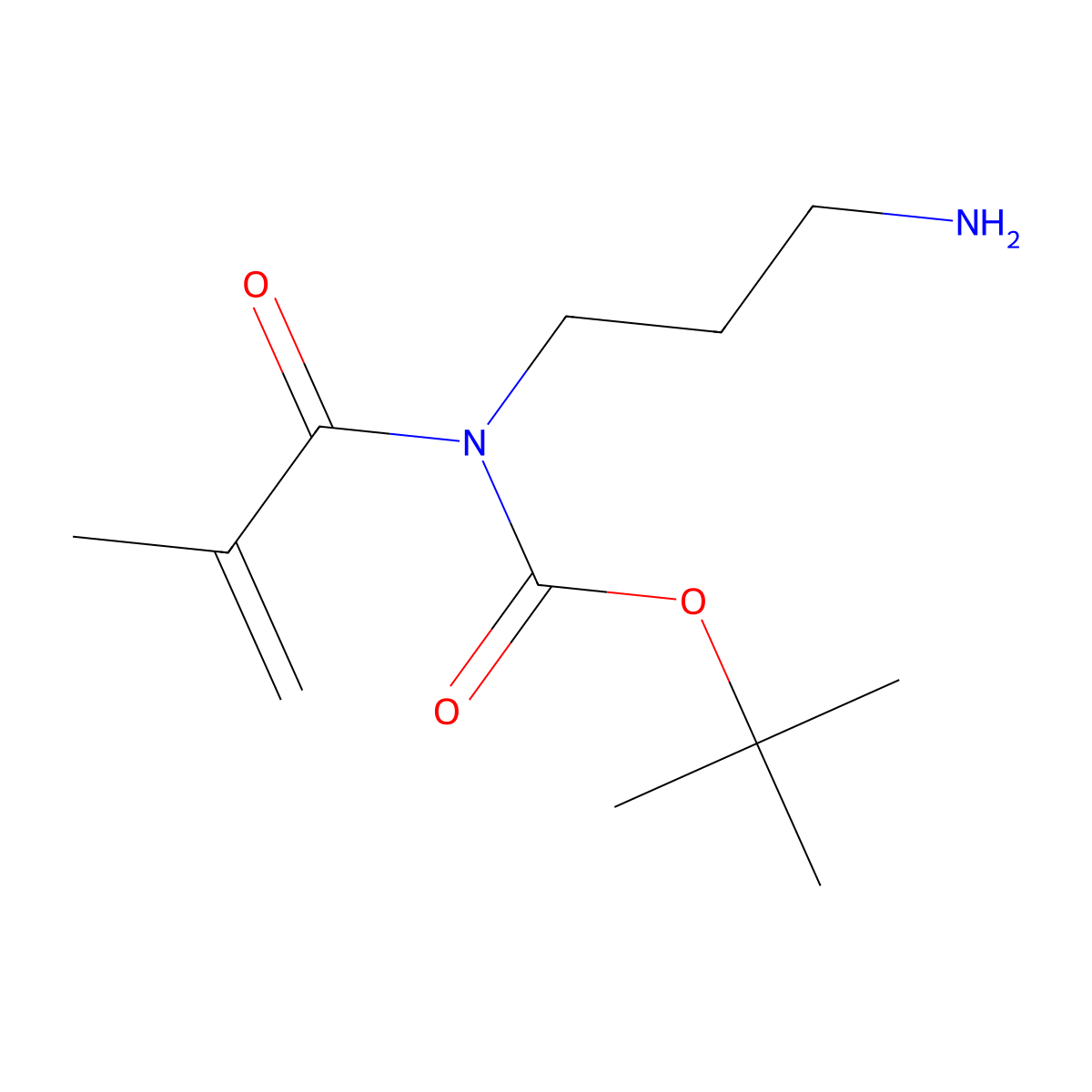 tert-Butyl (3-aminopropyl)(methacryloyl)carbamate molecular structure, CAS 1373253-18-9