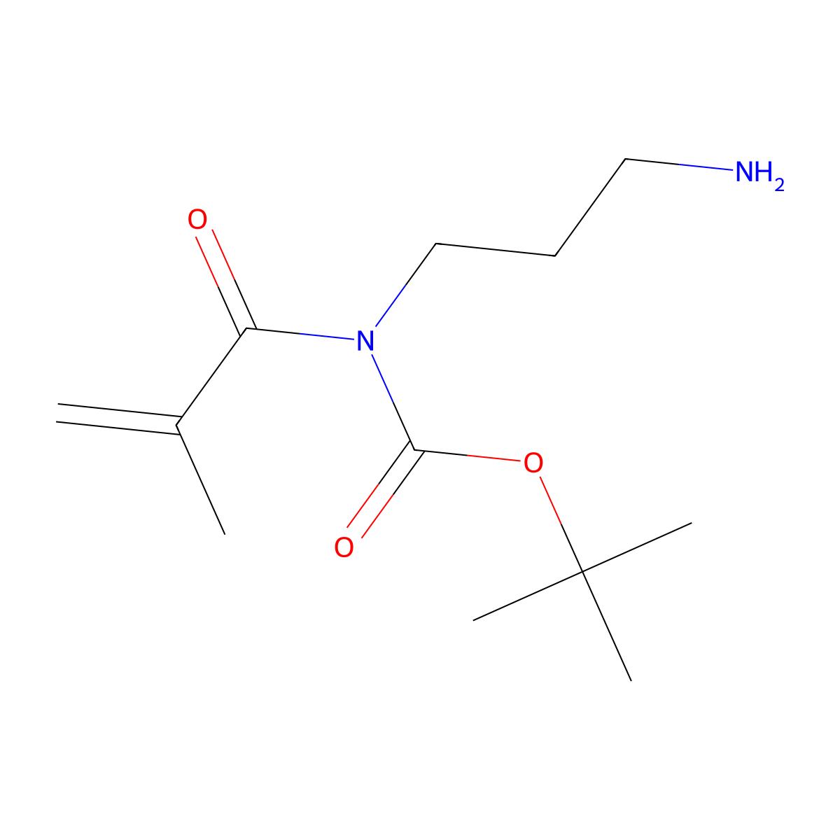 tert-Butyl (3-aminopropyl)(methacryloyl)carbamate molecular structure, CAS 1373253-18-9