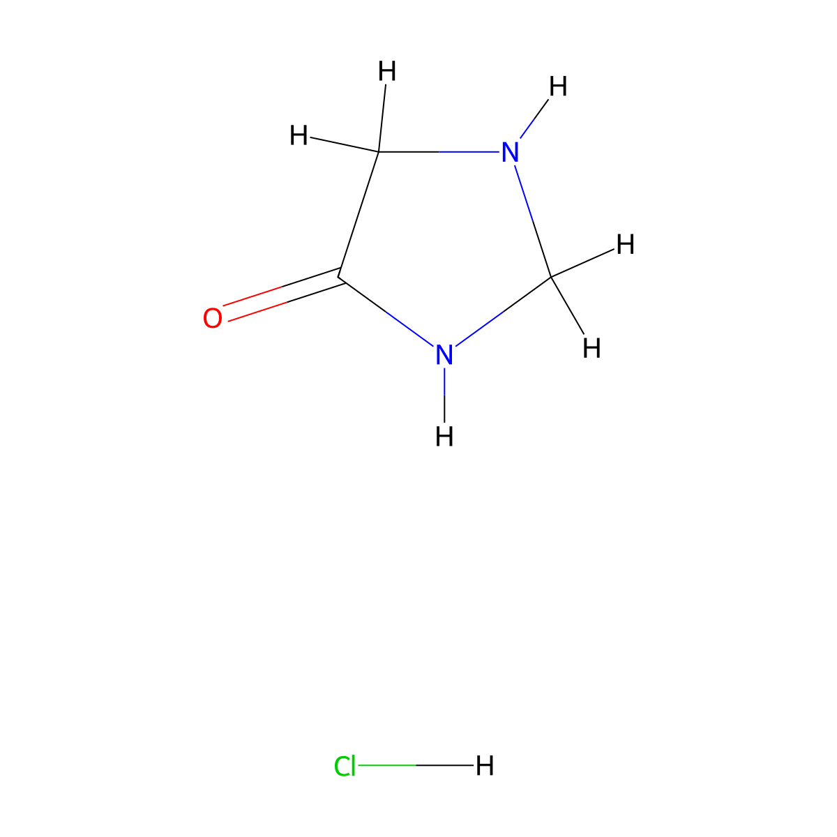 Imidazolidin-4-one hydrochloride molecular structure, CAS 1373253-20-3