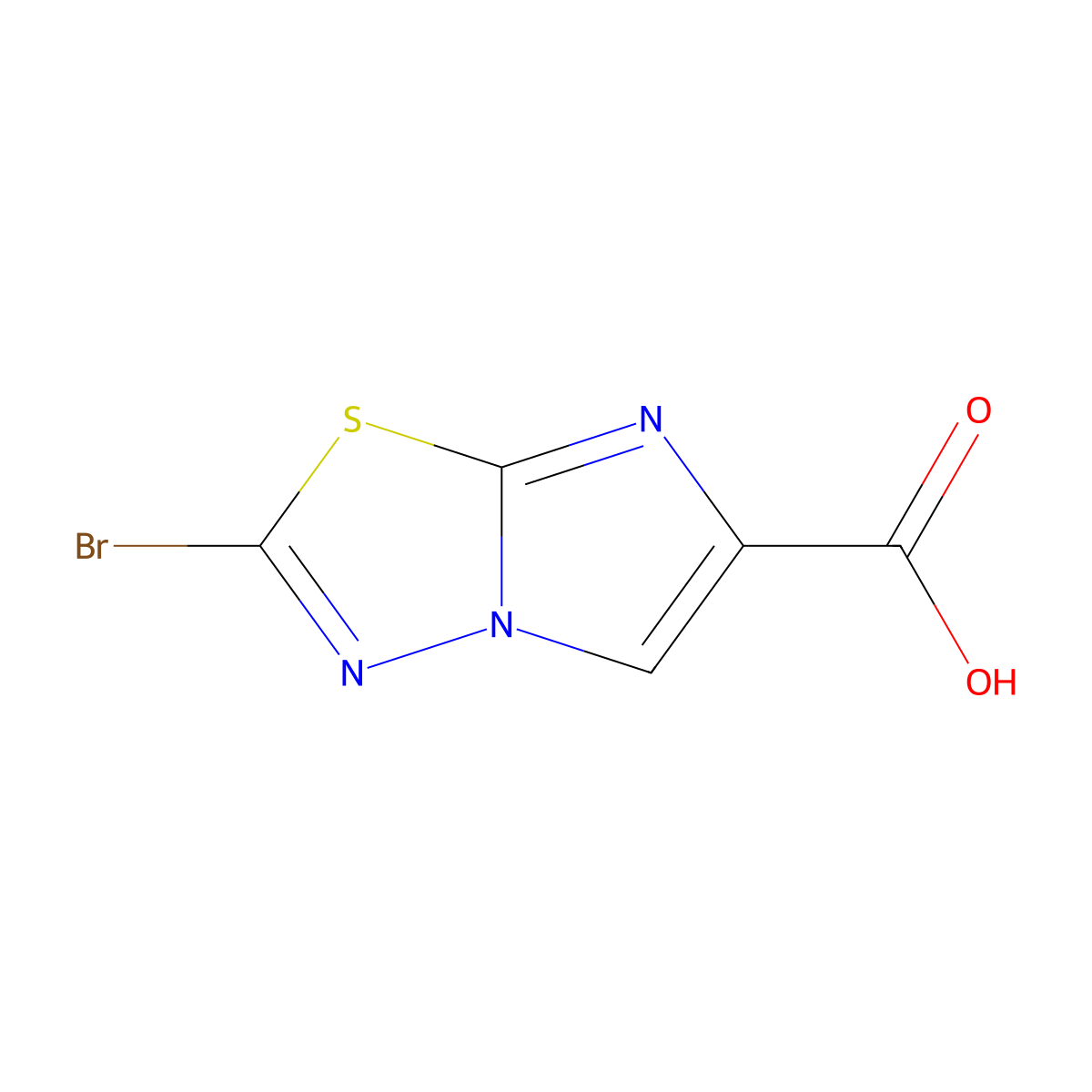 2-Bromoimidazo[2,1-b][1,3,4]thiadiazole-6-carboxylic acid molecular structure, CAS 1373253-24-7