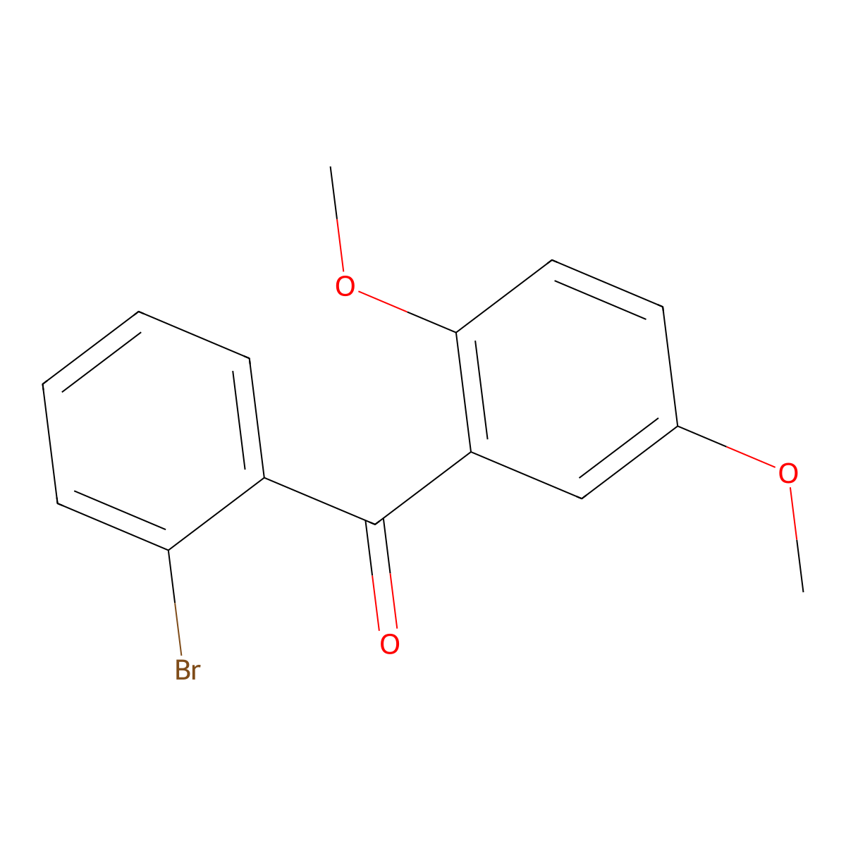 (2-Bromophenyl)(2,5-dimethoxyphenyl)methanone molecular structure, CAS 137327-31-2