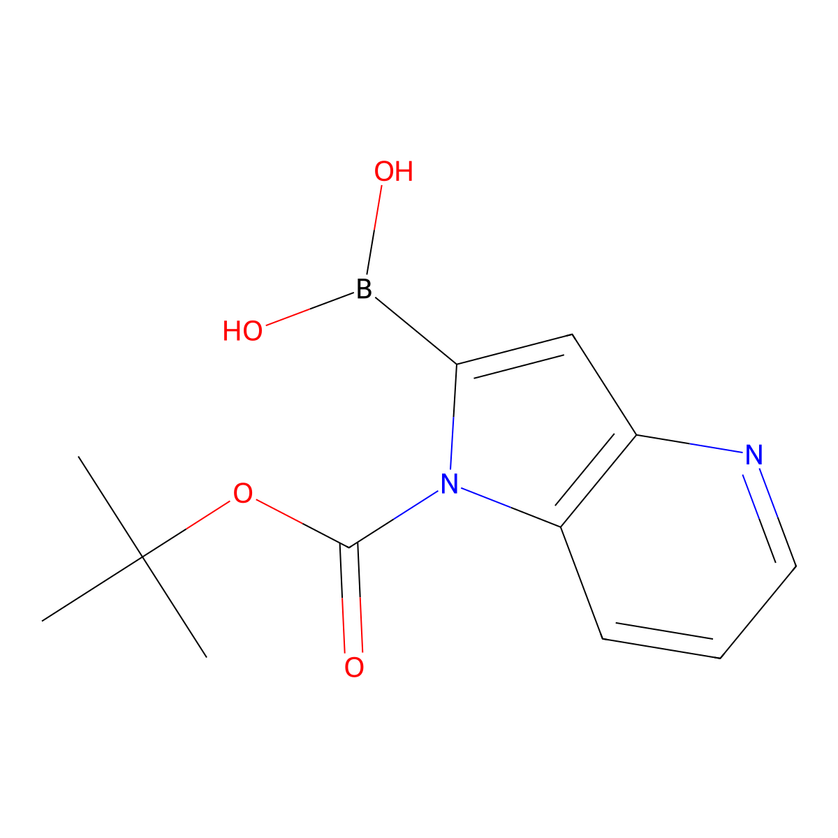 {1-[(tert-Butoxy)carbonyl]pyrrolo[3,2-b]pyridin-2-yl}boronic acid molecular structure, CAS 1373273-46-1
