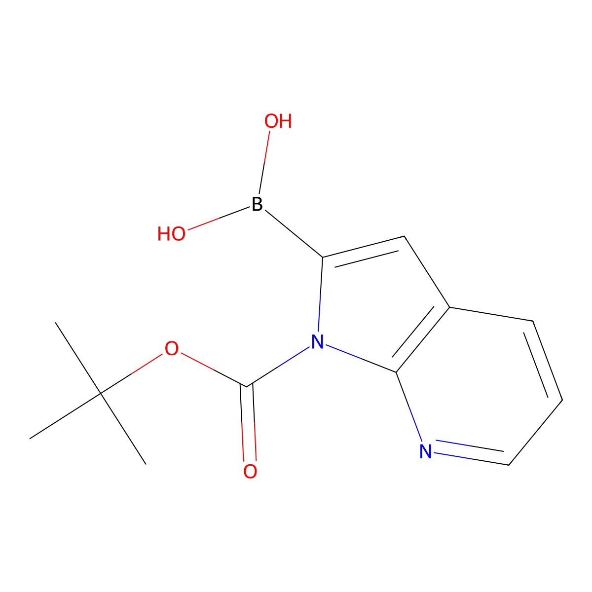 [1-(Tert-butoxycarbonyl)-1H-pyrrolo[2,3-B]pyridin-2-YL]boronic acid molecular structure, CAS 1373273-49-4