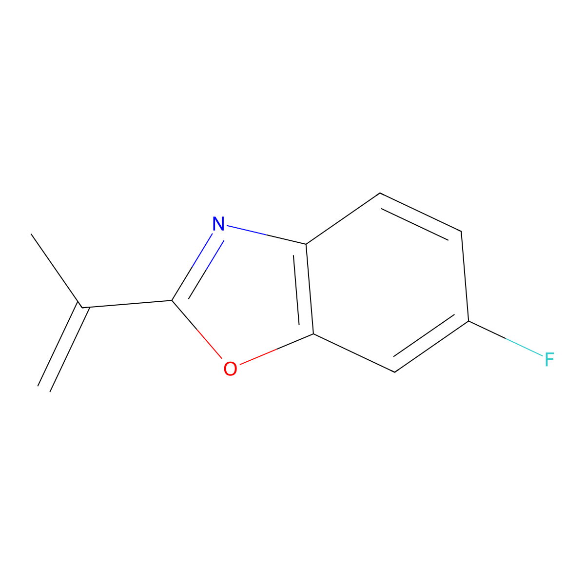 6-Fluoro-2-(prop-1-en-2-yl)benzo[d]oxazole molecular structure, CAS 1373278-76-2