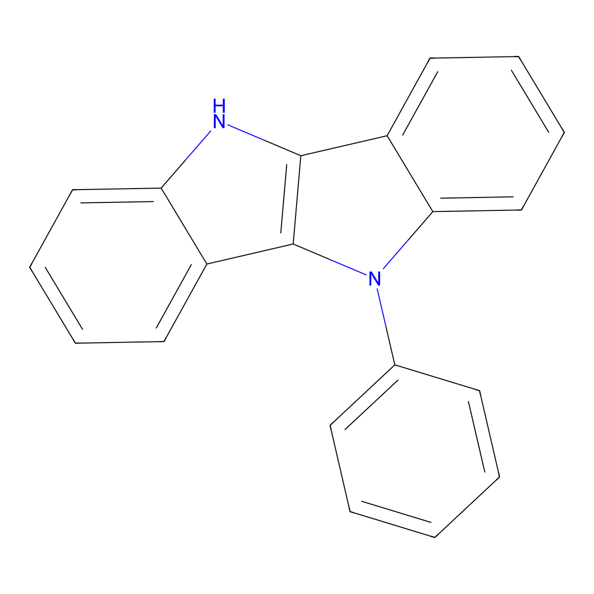 5-Phenyl-5,10-dihydroindolo[3,2-b]indole molecular structure, CAS 1373281-73-2