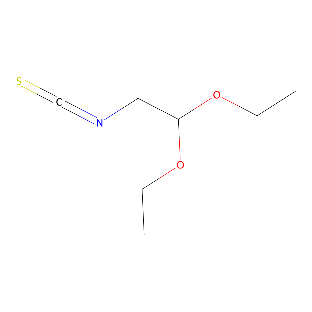 1,1-Diethoxy-2-isothiocyanatoethane molecular structure, CAS 13733-17-0