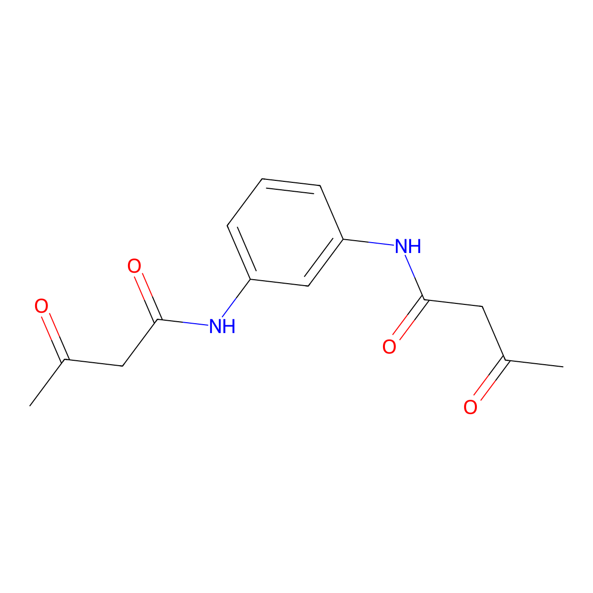 3'-Acetoacetamidoacetoacetanilide molecular structure, CAS 13733-33-0