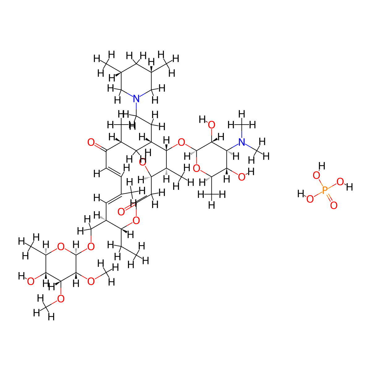 Tilmicosin Phosphate molecular structure, CAS 137330-13-3