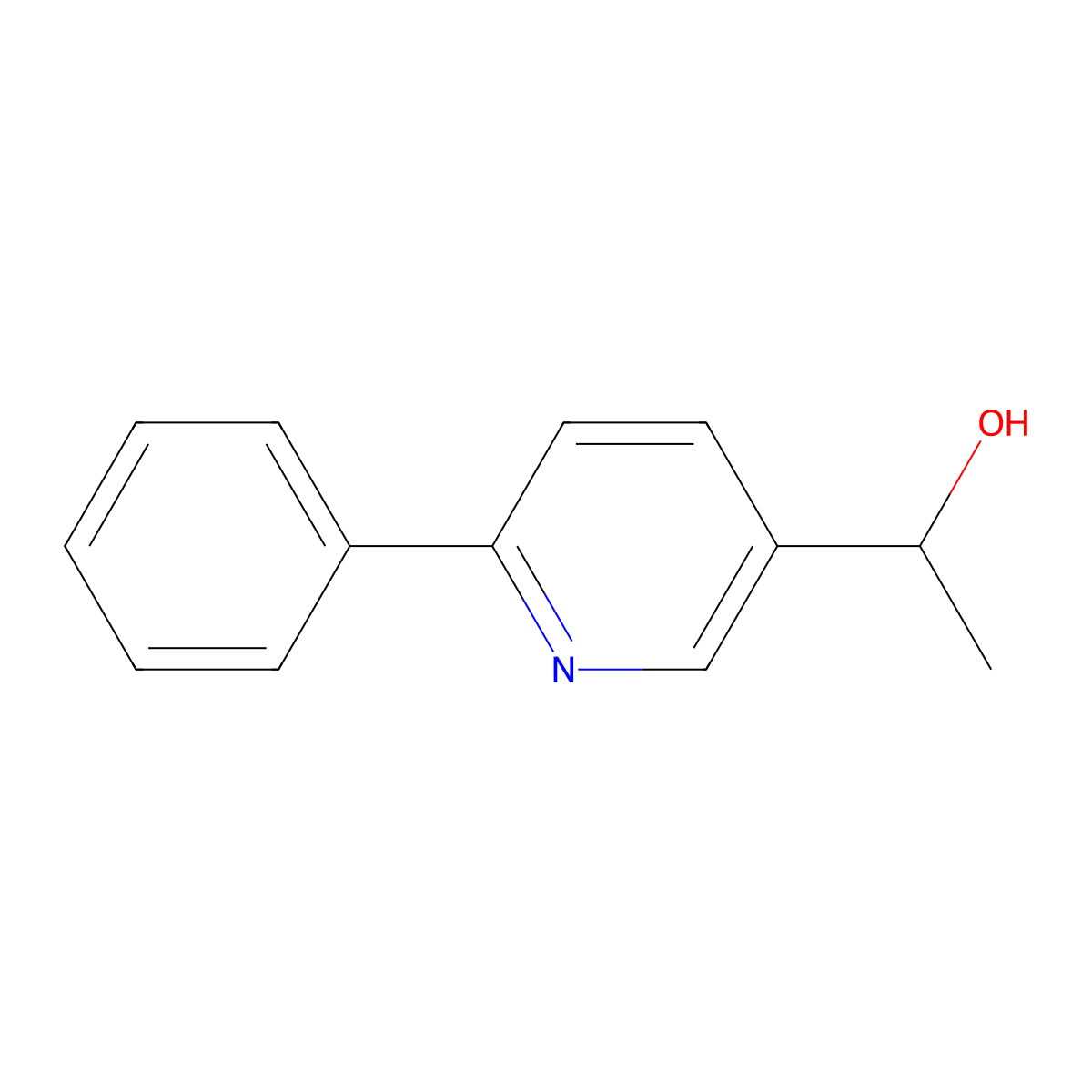 1-(6-Phenylpyridin-3-yl)ethanol molecular structure, CAS 1373311-13-7