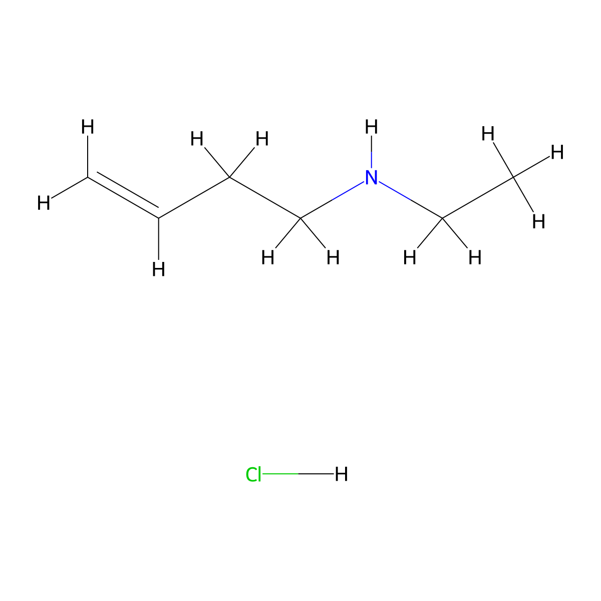 (But-3-en-1-yl)(ethyl)aminehydrochloride molecular structure, CAS 1373312-83-4